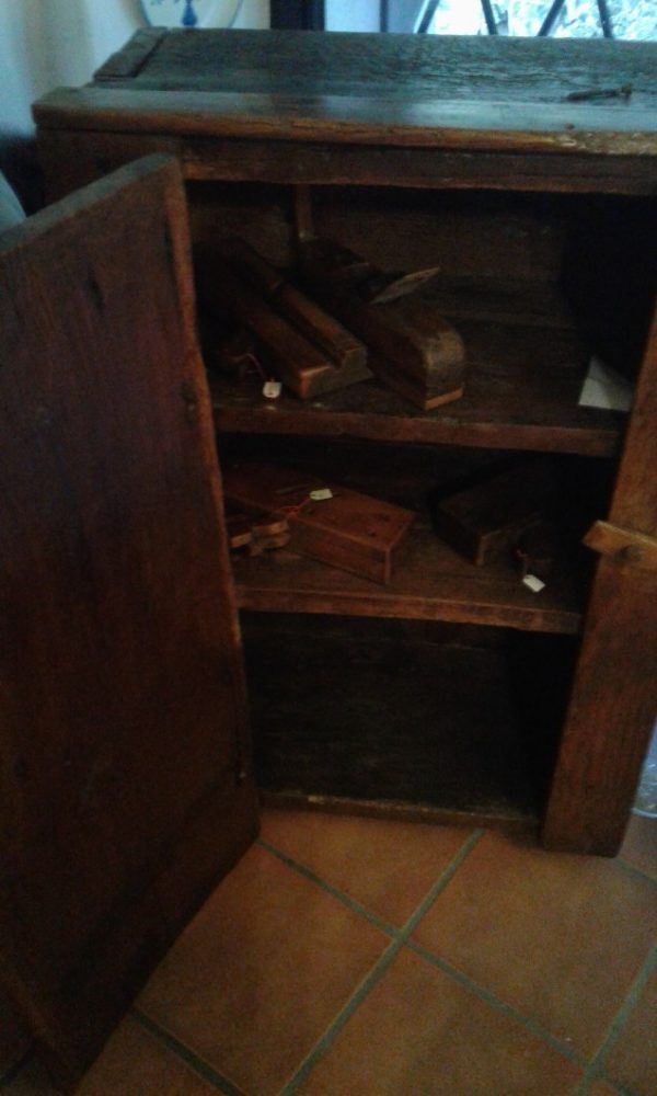 Dispensa Emiliana rustica legno di larice epoca fine 600 - immagine 2