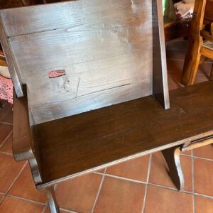 Panca da camino in castagno